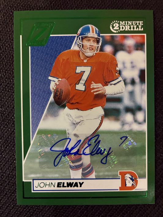 #31 John Elway 2024 Panini Zenith AU Auto Denver Broncos Two Minute Drill