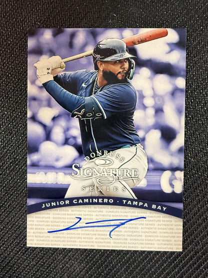 #SG-JCM Junior Caminero 2025 Donruss AU Auto Tampa Bay Rays Signiture Series