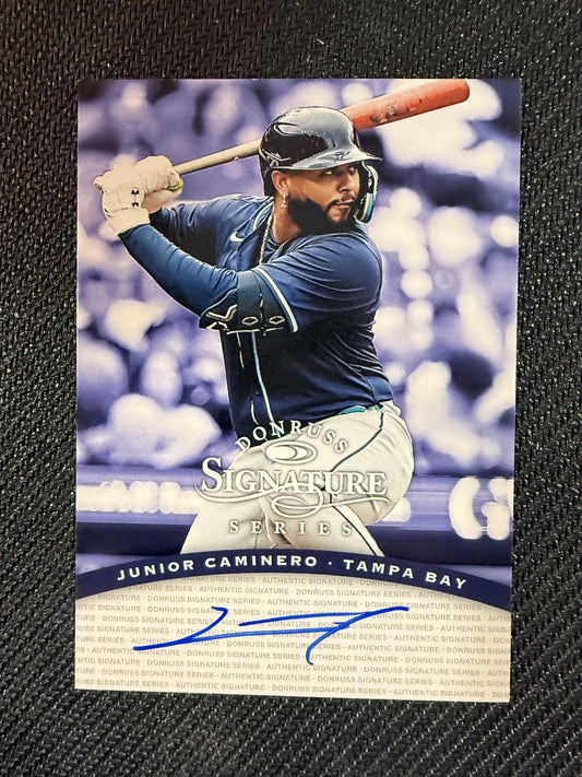 #SG-JCM Junior Caminero 2025 Donruss AU Auto Tampa Bay Rays Signiture Series