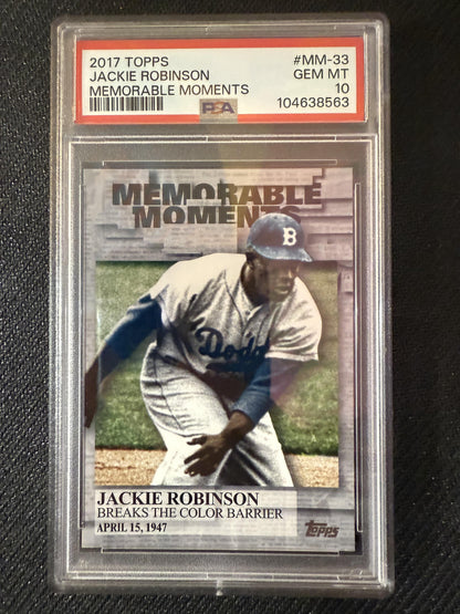 #MM-33 Jackie Robinson 2017 Topps Brooklyn Dodgers sports Memorable Moments