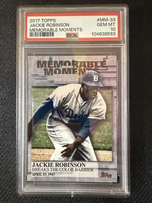 #MM-33 Jackie Robinson 2017 Topps Brooklyn Dodgers sports Memorable Moments