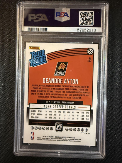 #157 Deandre Ayton 2018-19 Donruss Optic RC Rookie Phoenix Suns Blue Velocity