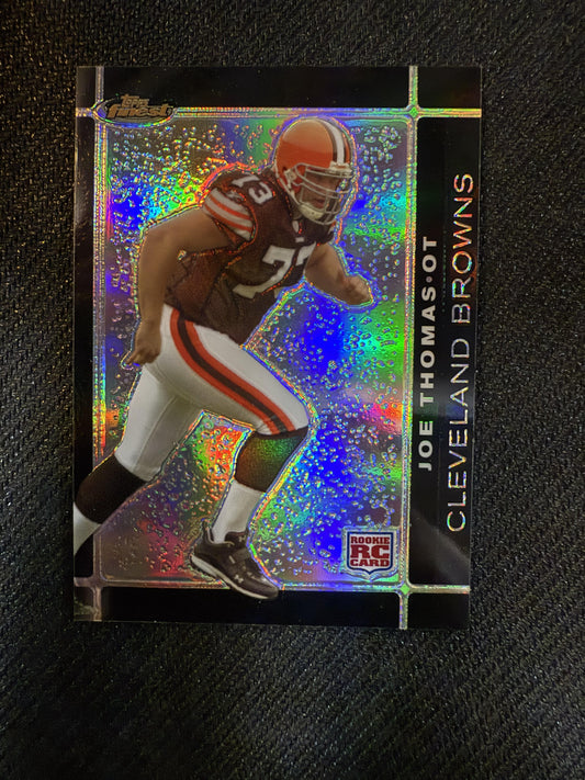 #144 Joe Thomas 2007 Finest SN,RC Rookie #/99 Cleveland Browns Black Refractors