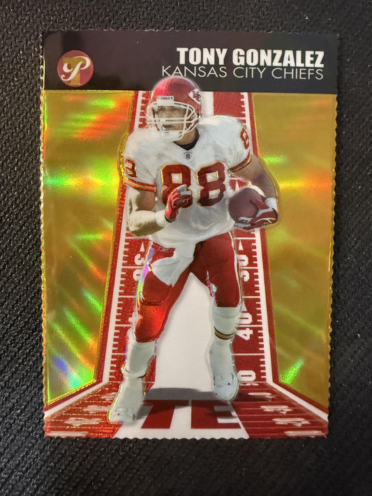 #2 Tony Gonzalez 2004 Topps Pristine SN #/99 Kansas City Chiefs Gold Refractors