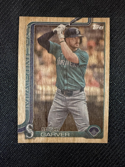 #338 Mitch Garver 2025 Topps SN #/25 Seattle Mariners sports Wood