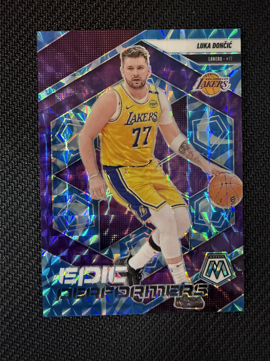 #10 Luka Doncic 2024-25 Panini Mosaic /99 Lakers Epic Performers Reactive Blue