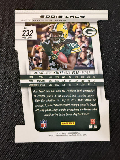 #232 Eddie Lacy 2013 Panini Prizm SN,RC Rookie /50 Packers Orange Die Cut