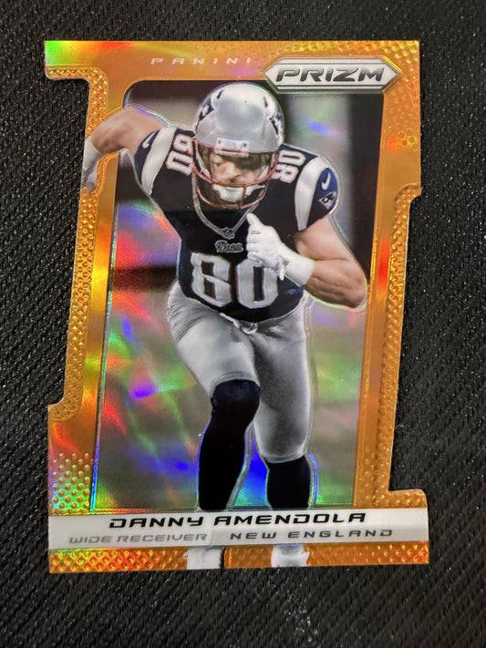 #65 Danny Amendola 2013 Panini Prizm SN #/50 New England Patriots Orange Die Cut