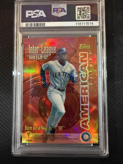 #ILM3 Dante Bichette / Ken Griffey Jr 1997 Topps Inter-League Match-Up Refractor