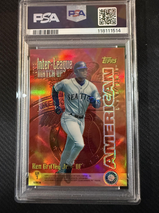 #ILM3 Dante Bichette / Ken Griffey Jr 1997 Topps Inter-League Match-Up Refractor