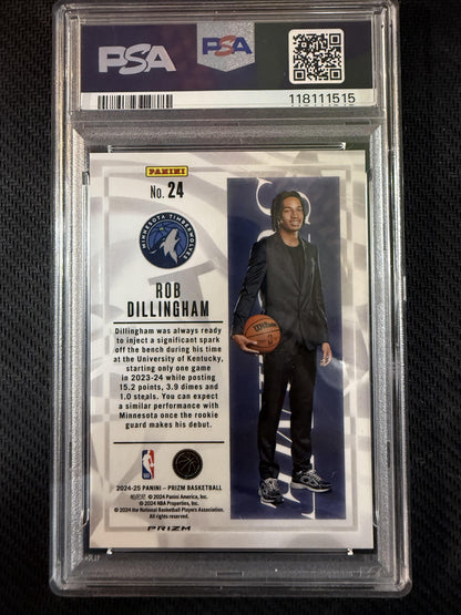 #24 Rob Dillingham 2024-25 Panini Prizm Minnesota Timberwolves sports Sublime