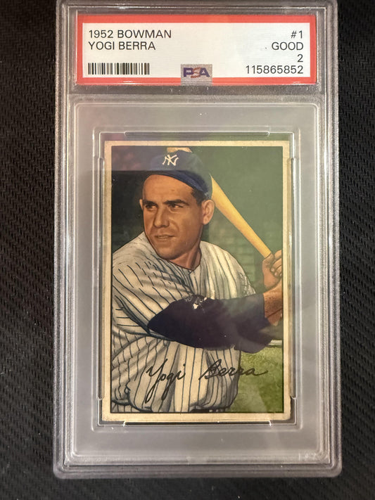 #1 Yogi Berra 1952 Bowman New York Yankees sports
