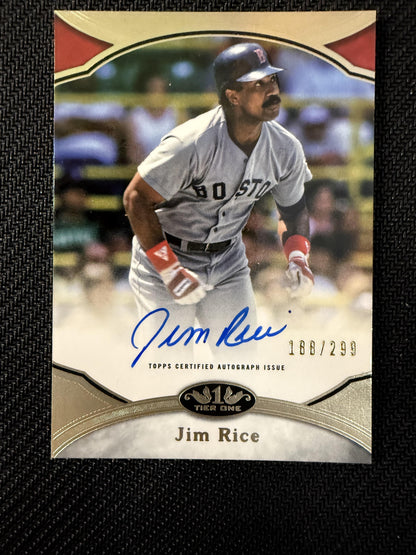 #PPA-JR Jim Rice 2020 Topps Tier One - Prime Performers Auto /299 Red Sox