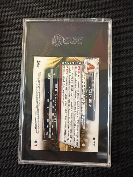 #BCP207 Jazz Chisholm 2017 Bowman Chrome SN #/99 Diamondbacks Green Shimmer