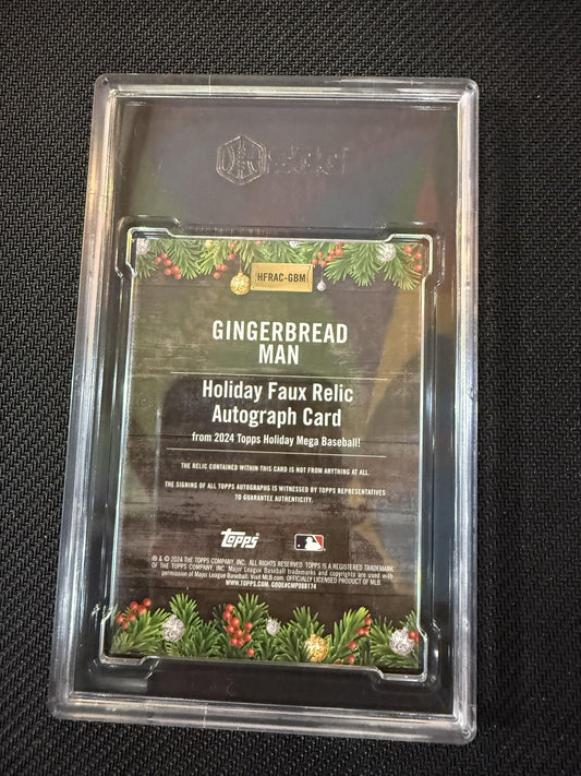 #HFRAC-GBM Gingerbread Man 2024 Topps Holiday MEM,AU Auto Holiday Faux Relics