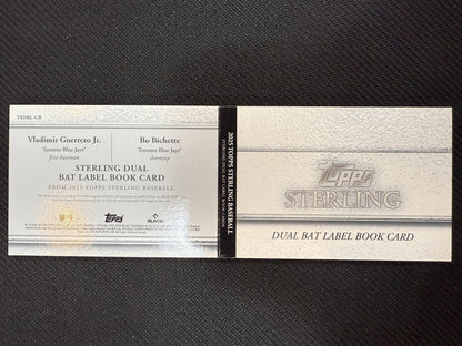 #TSDBL-GB VLADIMIR GUERRERO JR BO BICHETTE 2025 TOPPS STERLING BAT BOOK CARD 1/1