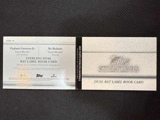 #TSDBL-GB VLADIMIR GUERRERO JR BO BICHETTE 2025 TOPPS STERLING BAT BOOK CARD 1/1