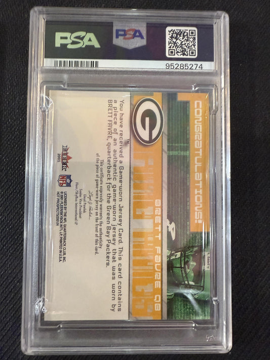 #NNO Brett Favre 2001 Fleer Hot Prospects MEM Packers Scoring Kings Jerseys