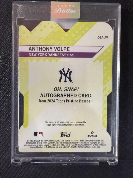 #OSA-AV Anthony Volpe 2024 Topps Pristine AU Auto Yankees Oh Snap! Autographs