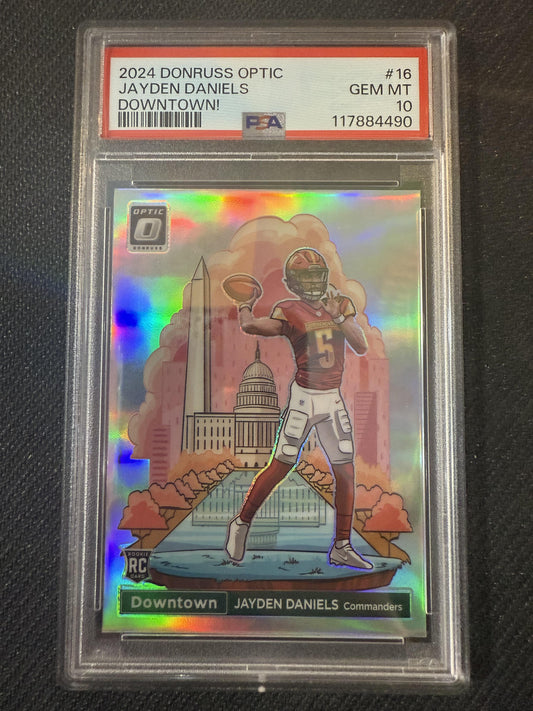 #16 Jayden Daniels 2024 Donruss Optic Washington Commanders sports Downtown!