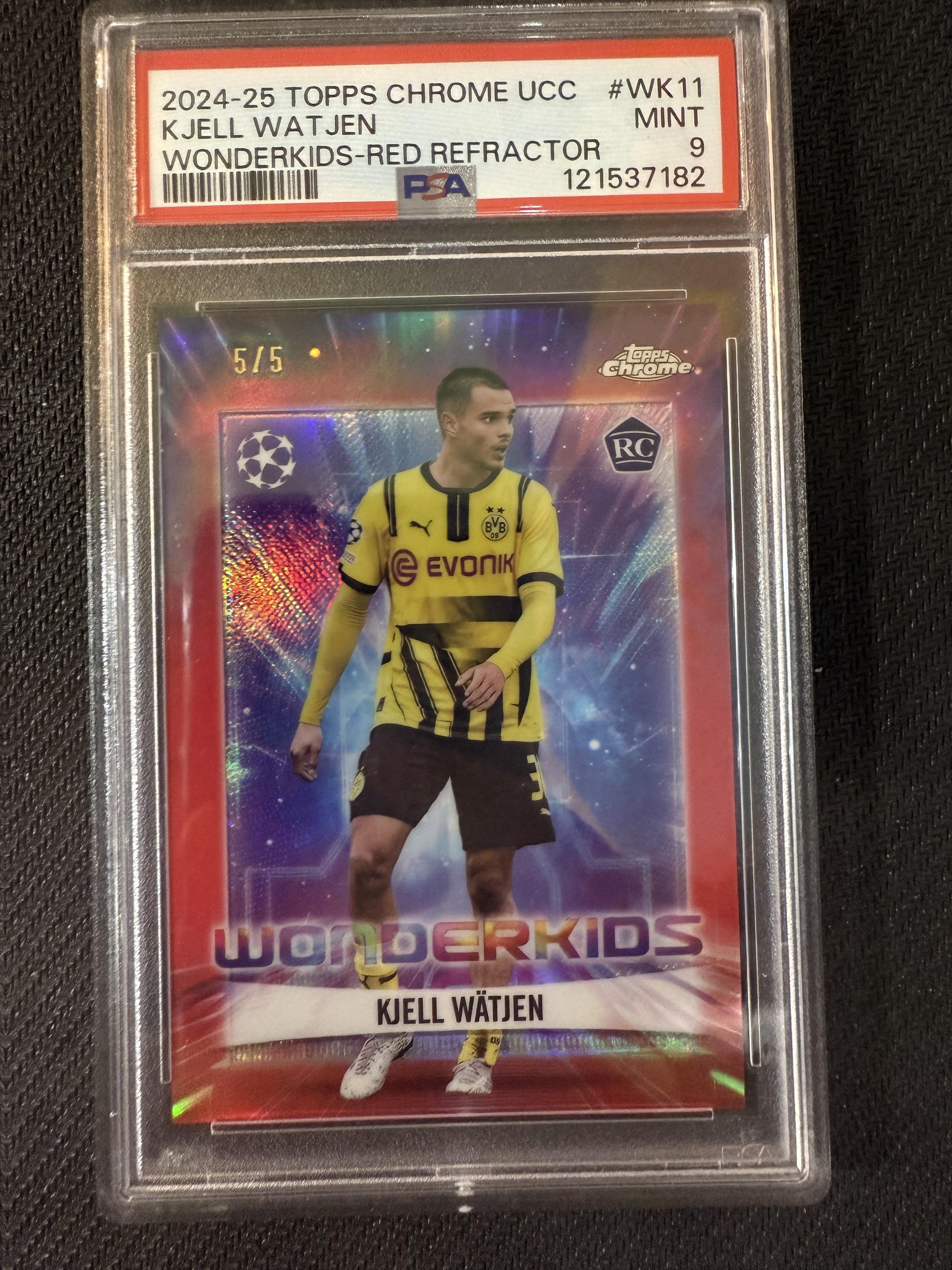 #WK-11 Kjell Wätjen 2024-25 Topps Chrome UEFA Wonderkids Red /5