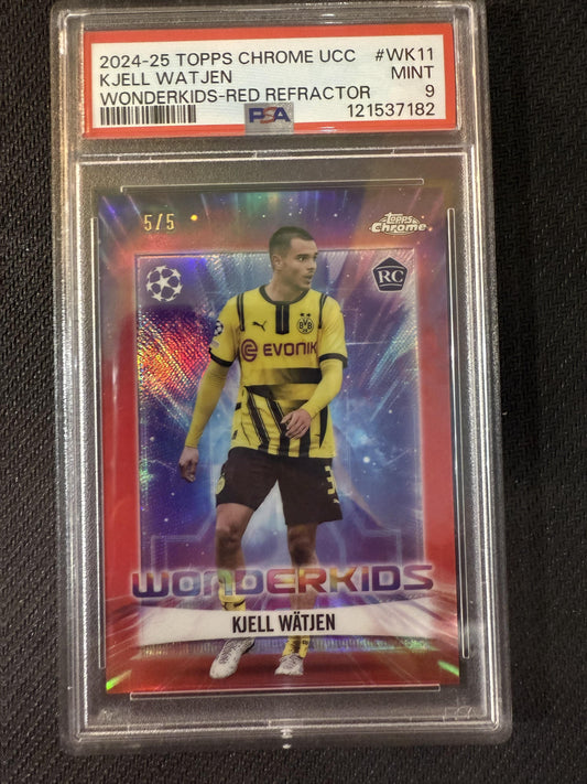 #WK-11 Kjell Wätjen 2024-25 Topps Chrome UEFA Wonderkids Red /5