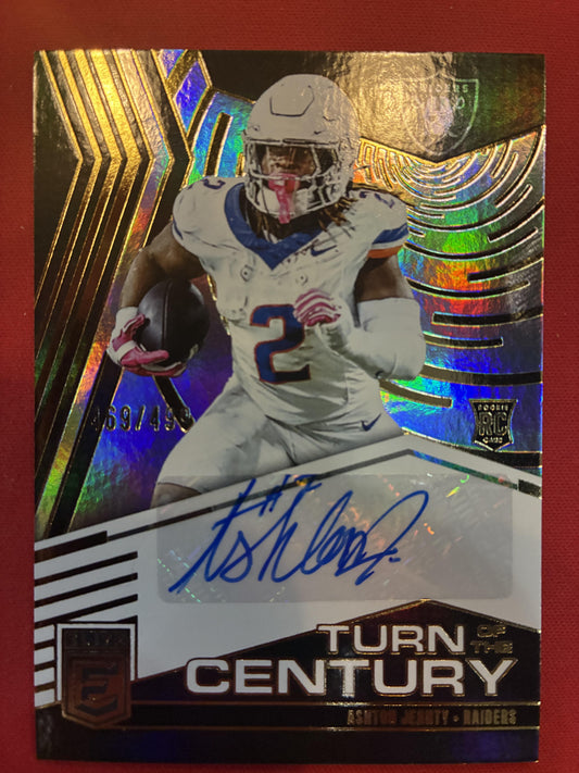 #TOC-AJE Ashton Jeanty 2025 Donruss Elite Auto /499 Raiders Turn of the Century