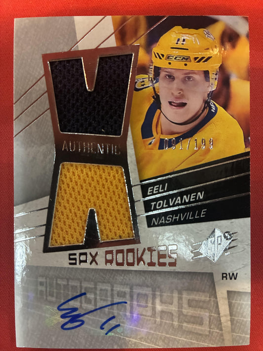 #08A-ET Eeli Tolvanen 2018-19 SPx  Auto /199 Predators Retro Jersey Autographs