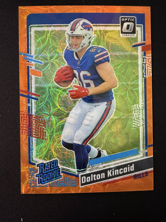 #211 Dalton Kincaid 2023 Donruss Optic SN,RC Rookie /79 Bills Orange Scope