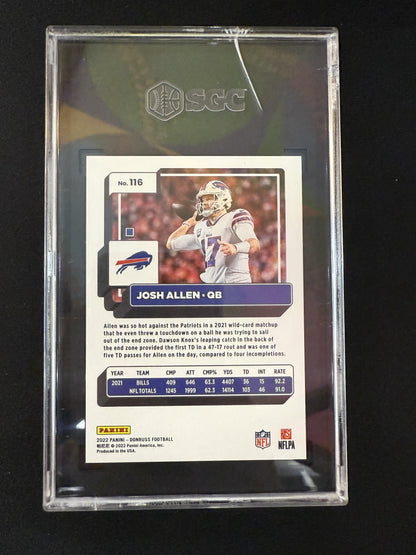 #64 Josh Allen 2022 Donruss Buffalo Bills sports Gold Press Proof