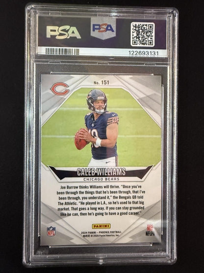 #151 Caleb Williams 2024 Panini Phoenix RC Rookie Bears Orange Fade