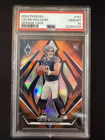 #151 Caleb Williams 2024 Panini Phoenix RC Rookie Bears Orange Fade