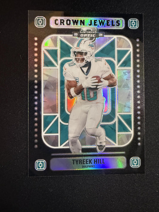 #CJ-THL Tyreek Hill 2024 Panini Contenders Optic Miami Dolphins Crown Jewels