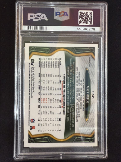 #150 Aaron Rodgers 2013 Topps Chrome Green Bay Packers sports Refractors