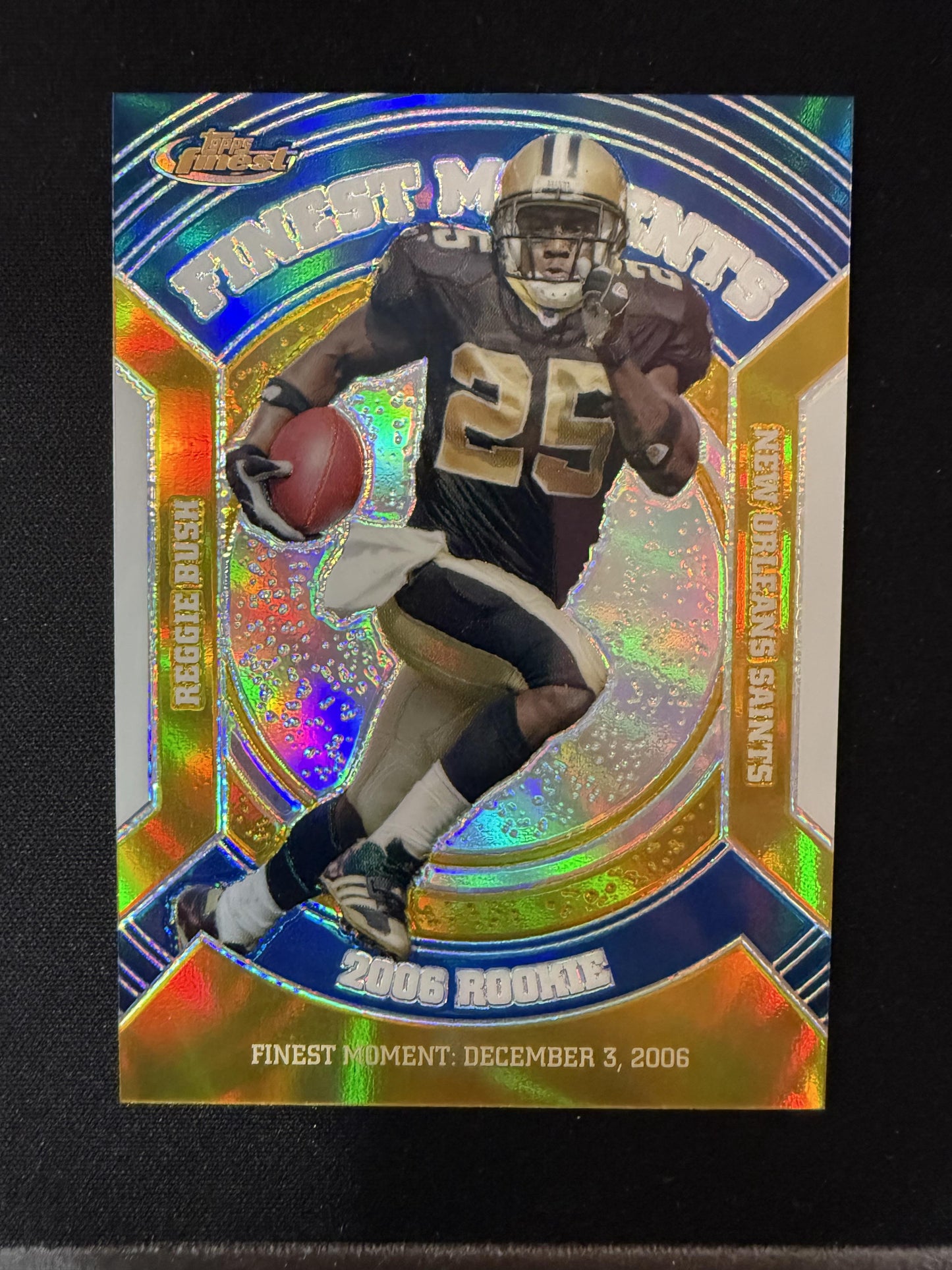 #RFM-RB Reggie Bush 2007 Finest SN #/50 New Orleans Saints sports Moments Gold