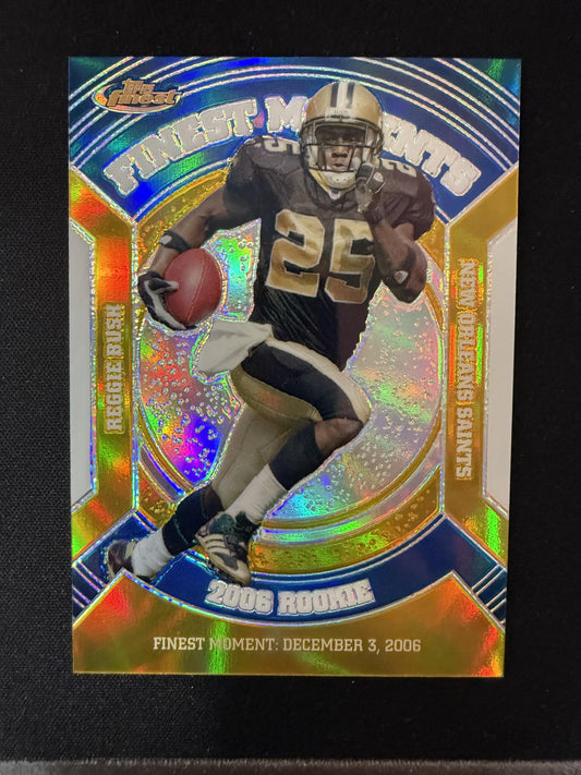 #RFM-RB Reggie Bush 2007 Finest SN #/50 New Orleans Saints sports Moments Gold