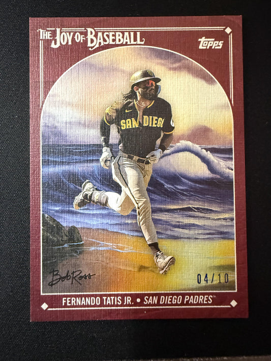 #31 Fernando Tatis Jr. 2023 Topps x Bob Ross: The Joy of Baseball /10 Canvas
