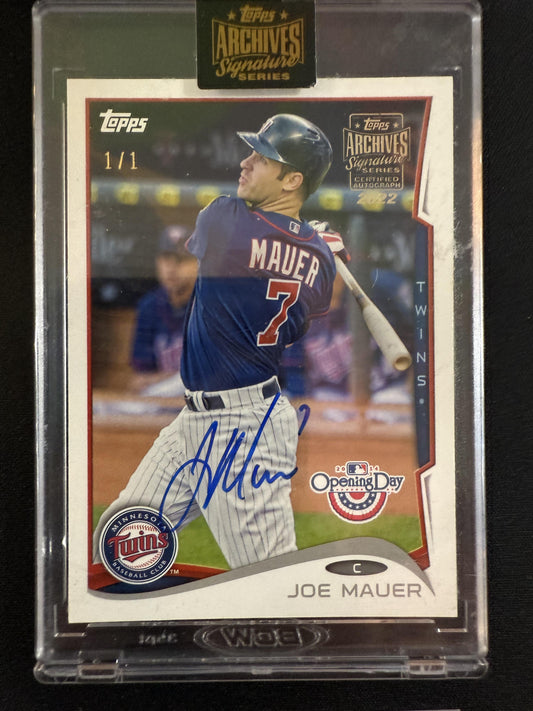 #73 JOE MAUER 2022 TOPPS ARCHIVES SIGNATURE SERIES AUTOGRAPH 1/1