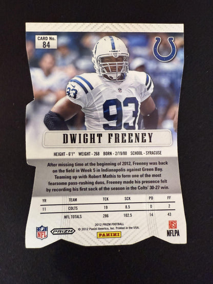 #84 Dwight Freeney 2012 Panini Prizm Indianapolis Colts sports Prizms Red