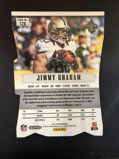 #120 Jimmy Graham 2012 Panini Prizm New Orleans Saints sports Prizms Red