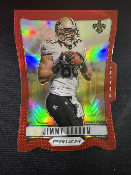 #120 Jimmy Graham 2012 Panini Prizm New Orleans Saints sports Prizms Red