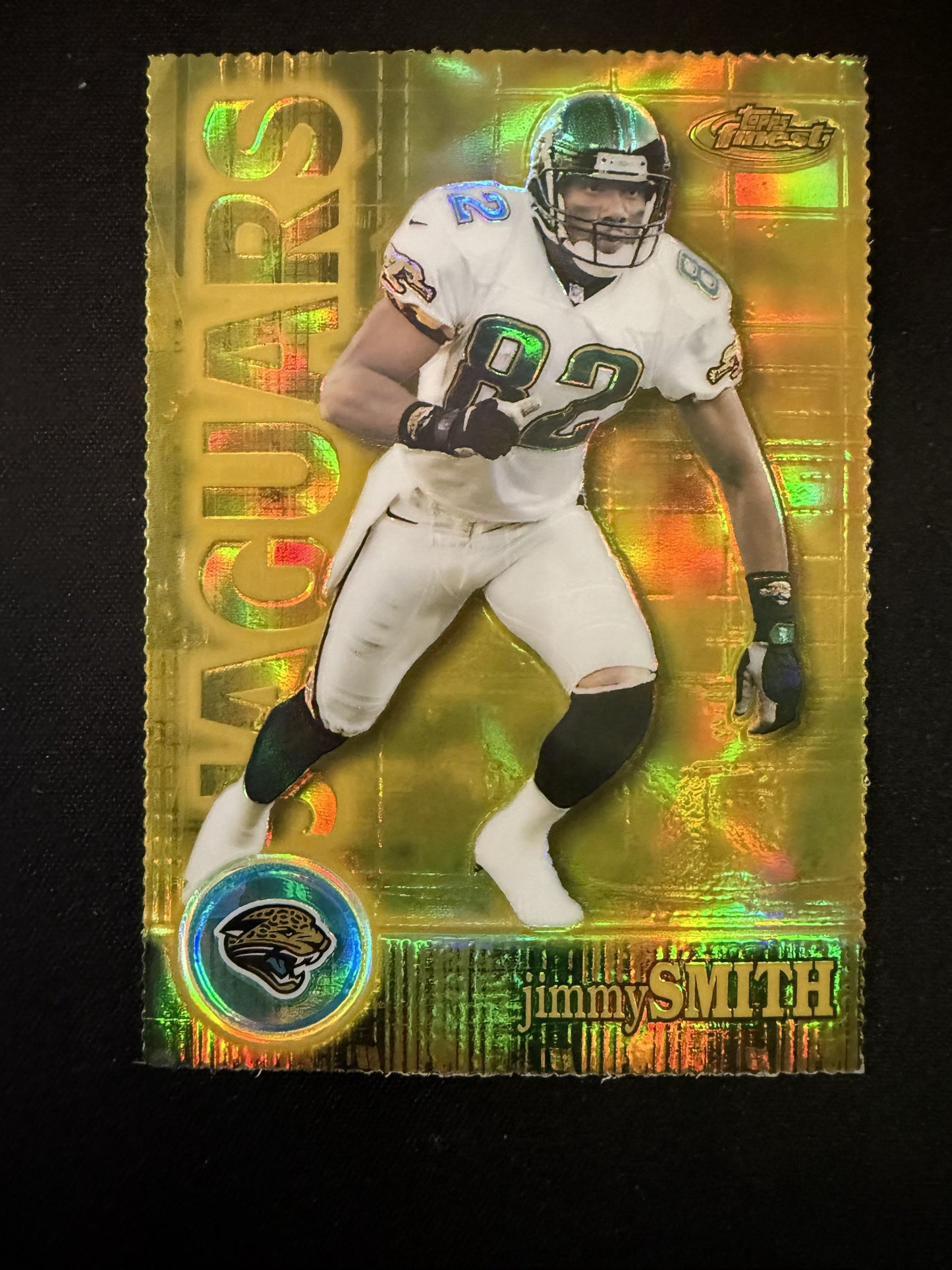 #18 Jimmy Smith 2000 Finest SN #/300 Jacksonville Jaguars sports Gold Refractors