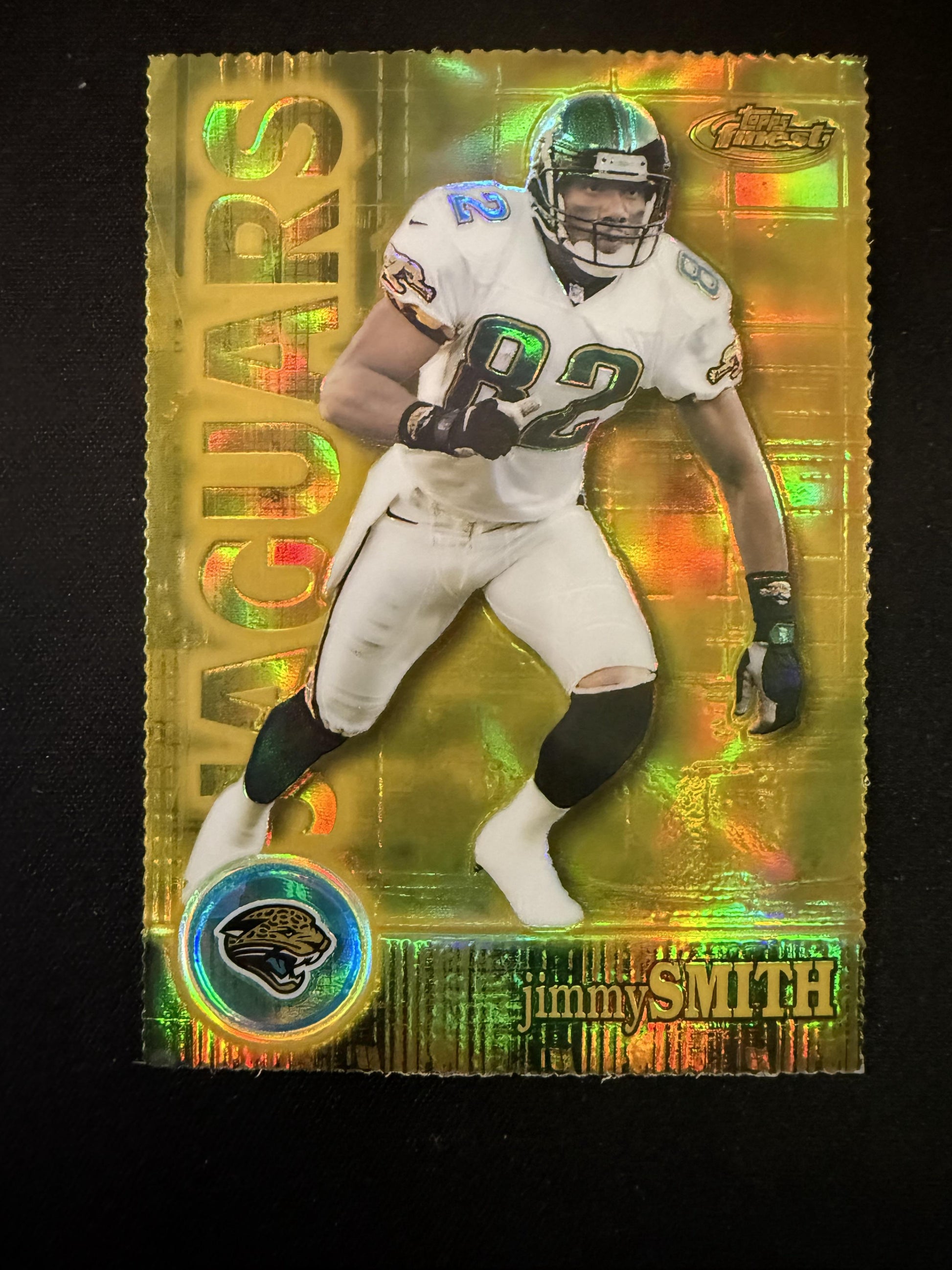 #18 Jimmy Smith 2000 Finest SN #/300 Jacksonville Jaguars sports Gold Refractors