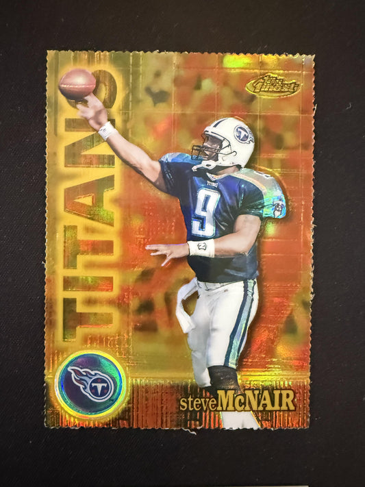 #59 Steve McNair 2000 Finest SN #/300 Tennessee Titans sports Gold Refractors