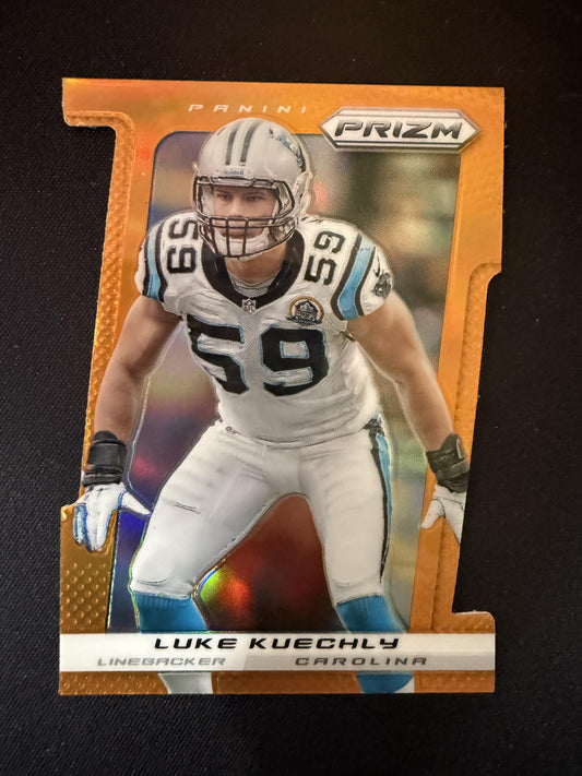 #139 Luke Kuechly 2013 Panini Prizm SN #/50 Carolina Panthers Orange Die Cut