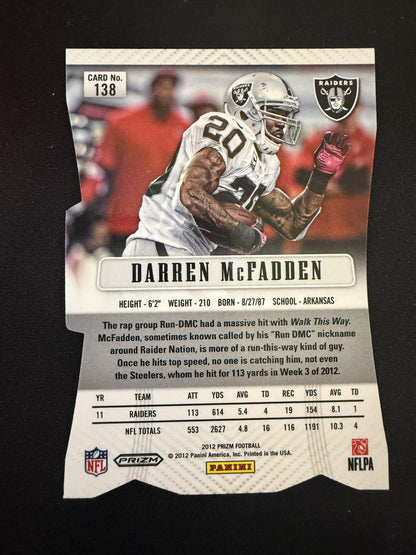 #138 Darren McFadden 2012 Panini Prizm Oakland Raiders sports Prizms Red