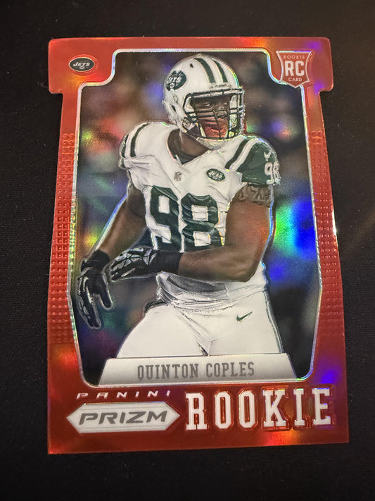 #289 Quinton Coples 2012 Panini Prizm RC Rookie New York Jets sports Prizms Red