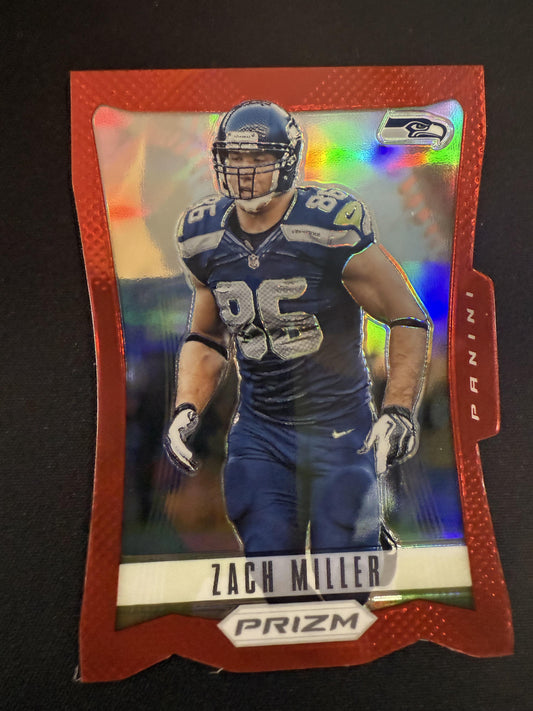 #170 Zach Miller 2012 Panini Prizm Seattle Seahawks sports Prizms Red