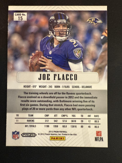#15 Joe Flacco 2012 Panini Prizm Baltimore Ravens sports Prizms