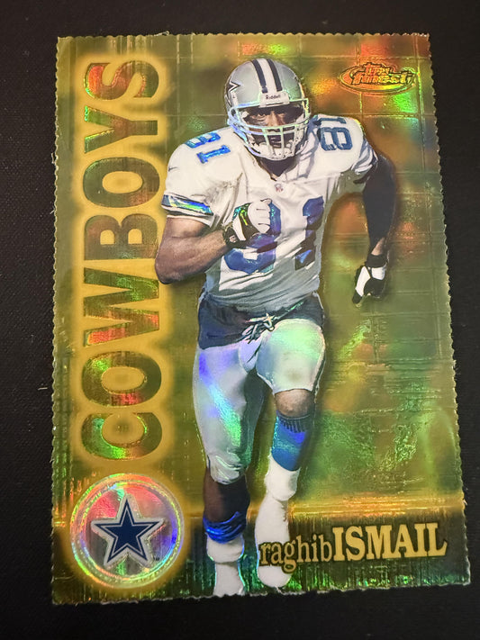 #49 Raghib Ismail 2000 Finest SN #/300 Dallas Cowboys sports Gold Refractors